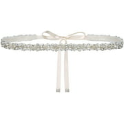 SHIJI65 Cystal Wedding Belt Bridal Belt for , Plus Size for s Wedding Gown, Silver