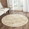 thumbnail image 2 of Traditional Rug - Florenteen Polypropelene Pile -Ivory/Grey-Color:Ivory/Grey,Design:Traditional,Shape:Round,Size:5' X 5', 2 of 3