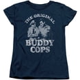thumbnail image 2 of Andy Griffith Buddy Cops Women's T-Shirt Navy, 2 of 2