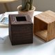 thumbnail image 4 of Caja de pañuelos de ratán cuadrada, soporte para pañuelos de papel tejido a mano (color primario), 4 of 5