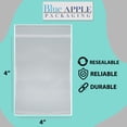 thumbnail image 2 of 2 Mil Clear Reclosable Zipper Poly Bags with Resealable Zip Top Lock -4 x 4- (100 Bags), 2 of 7