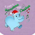 thumbnail image 4 of Inktastic I Want a Hippopotamus for Christmas Hippo in Santa Hat Boys or Girls Baby Bib, 4 of 4