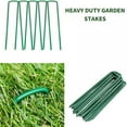 6 Inch 15Pces Garden Stakes Anti Rust Landscape Staples,UType Turf