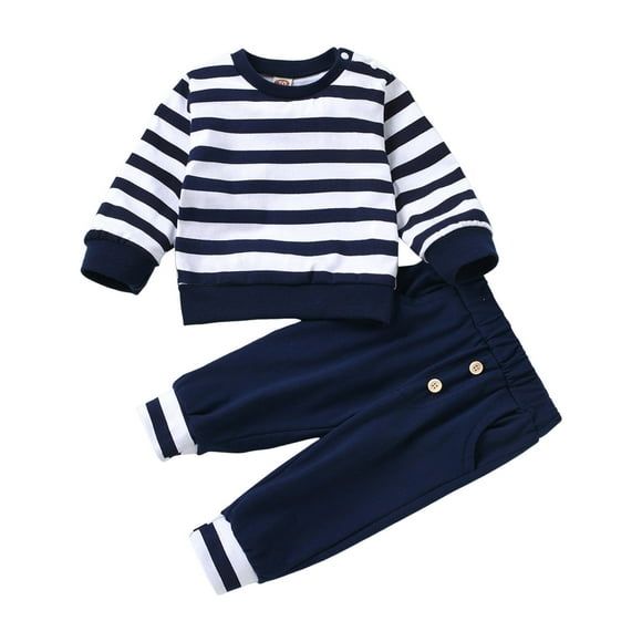 Zshosam Toddler Clothes for Boys Sets Toddler Infant Baby Boy Fall Outfit Long Sleeve Shirt and Pants Clothes Set Size 18 24 Months,(Blue 18-24 Months)