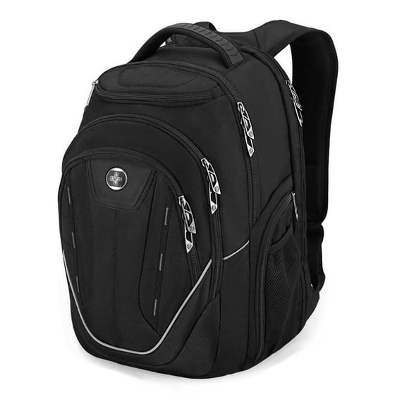 Swissdigital Design Large Travel Backpack For Men, TSA-Friendly Business Laptop Backpack, USB Charging Port,RFID Protection Tech Backpack Fits 15.6Inch Laptop (TERABYTE J16BTF-02)