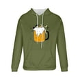 thumbnail image 4 of Jackets for Men Plus Size Hooded Sweatshirts Casual Round Neck Print Pullover Long Sleeve Sweatshirt,Coats for Men Army Green, 4 of 5