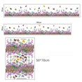 thumbnail image 3 of Calcomanía de pared con diseño de hojas y flores de un verde vibrante para la decoración de la sala de estar y el dormitorio (AY756), 3 of 3