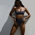 thumbnail image 2 of EIMELI Women‘S Bikini High Waisted Tummy Control Two Piece Swimsuit Sling Swimwear, 2 of 6