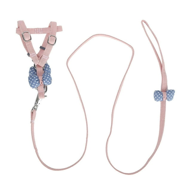 Pet Pig Vest Harness with Leash Set EscapeProof Walking Harness Strap for Small Animals(Purple Pink M 3545cm/13.817.7in)