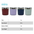 thumbnail image 6 of MIRA 9oz Insulated Lowball Rocks Tumbler - Stainless Steel - Whiskey, Cocktail, Wine Glass with Lid, Violet, 6 of 7