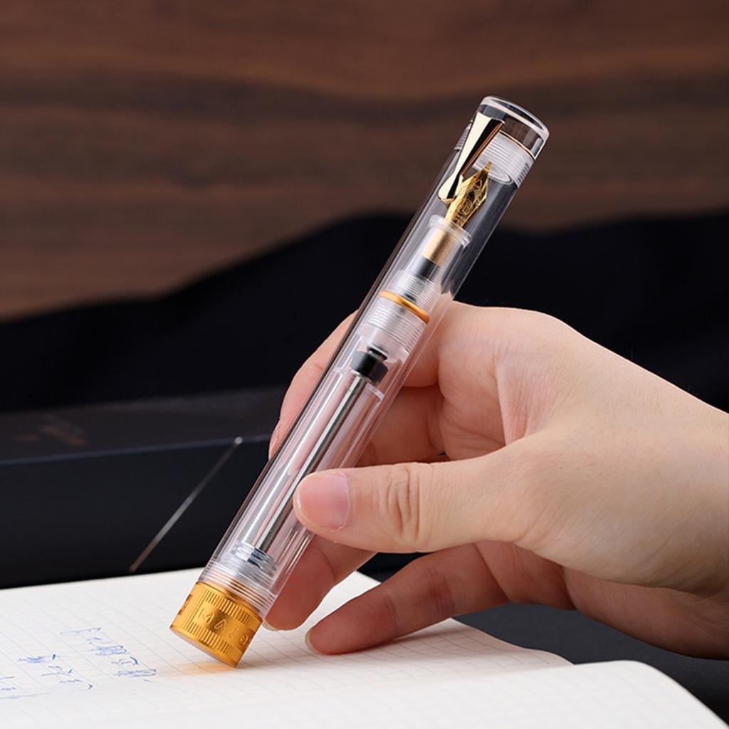 Giaone Clear Body Fountain Pen Vacuum Ink Filling Systems Designs with Nib Choices