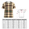 thumbnail image 2 of Flower Grid Pattern T Shirts Basic T-Shirt Short Sleeve Ladies Tee Shirt Summer Graphic Clothing, 2 of 5