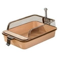 thumbnail image 3 of Xuanheng Cat Toilet Open Top Cat Litter Container Pets Accessories PP Cat Litter Tray Brown, 3 of 8