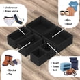 thumbnail image 4 of Organizador de cajones simple para el hogar plegable, juego de 12 unidades, color negro, 4 of 9
