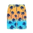 thumbnail image 4 of Favoffer Big Boys Swim Trunks Palm Tree Print Double Layer Quick Dry Breathable Elastic Waist Beach Shorts Knee Length Bottoms for Seaside Surfing Vacation Camping Outdoor Travel 5-15Y, 4 of 6