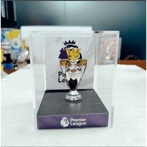 Premier League Championship Trophy , 8 cm Metal Trophy with Common Version-Display Case, Christmas Halloween Gifts.