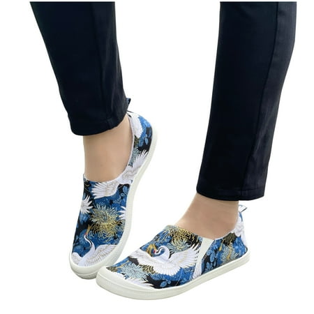 

Babysbule Womens Shoes Clearance Women s Flat Bottomed Low-cut Canvas Shoes One-foot Lazy Version Student Casual Flat Shoes