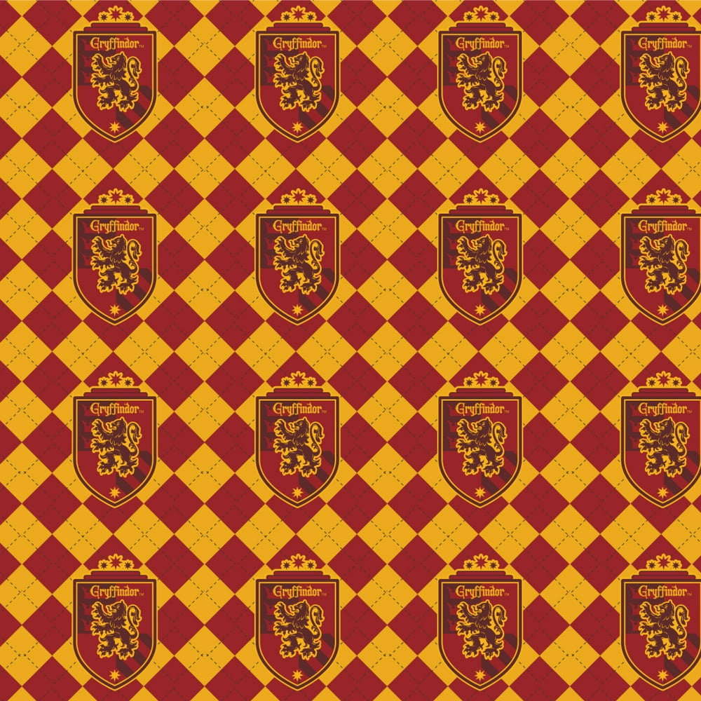 Harry Potter Gryffindor Plaid Sigil Premium Roll Gift Wrap Wrapping ...