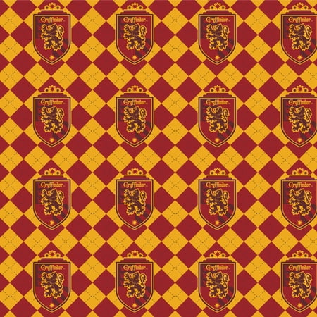 Harry Potter Gryffindor Plaid Sigil Premium Roll Gift Wrap Wrapping Paper