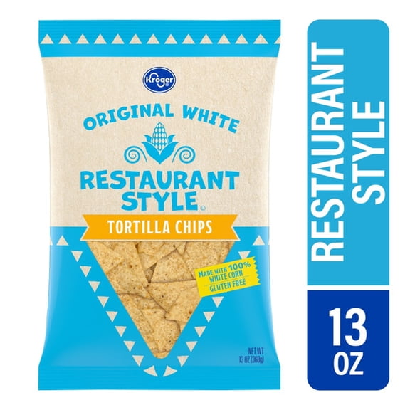 White Corn Restaurant Style Tortilla Chips 13 oz