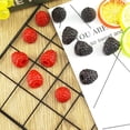 thumbnail image 3 of Nvzi Paquete de frutas artificiales, juego de frutas de plástico para decoración, ideal para fiestas en casa, rellenos de jarrones y accesorios de fotografía (frambuesa roja, 10 unidades), 3 of 5