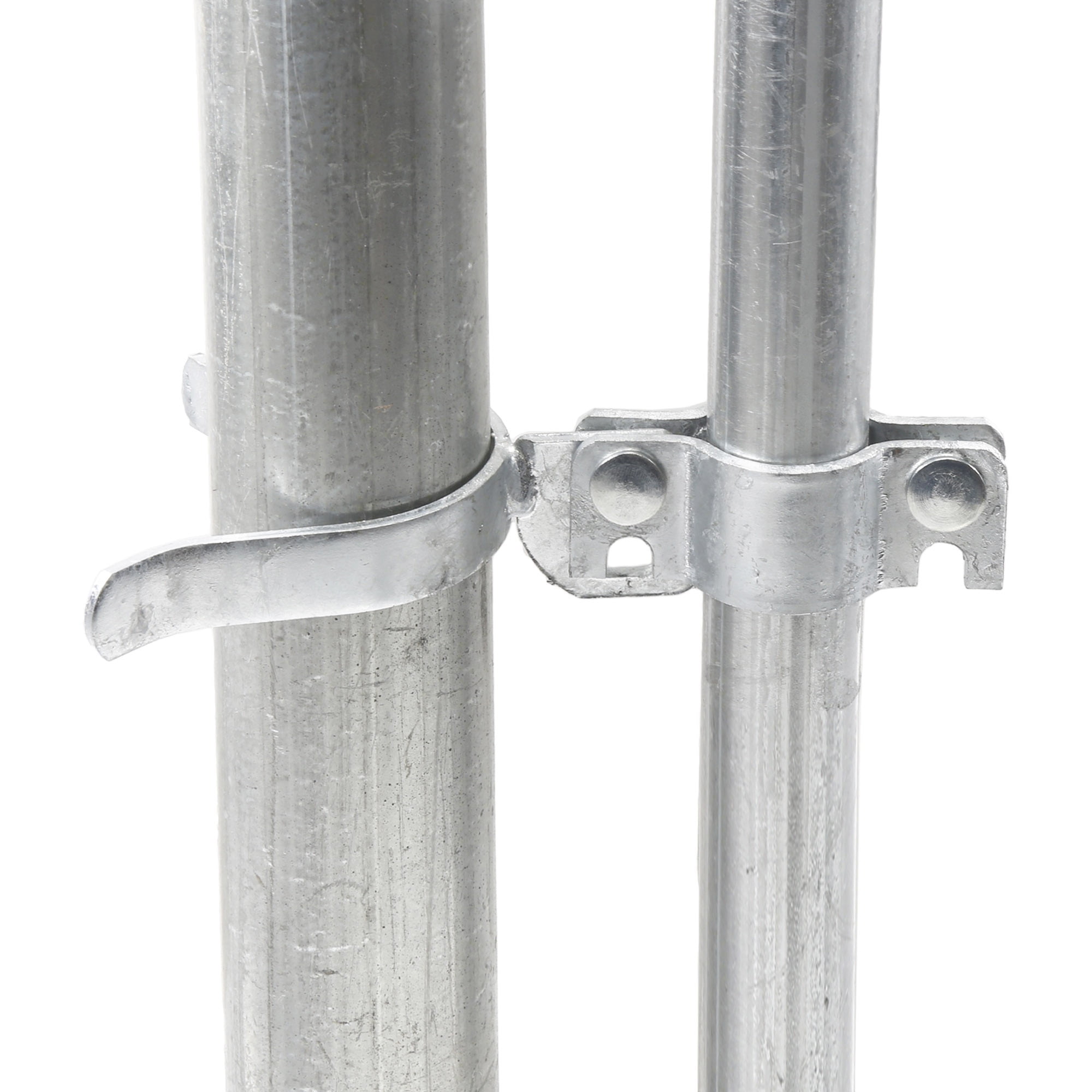 Plum Fittings 1 3/8' x 2 1/2' [2 3/8' OD] Chain Link Fence Gate Latch | Galvanized Pressed Steel