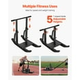 thumbnail image 2 of VEVOR Weight Sled, Steel Power Sled, Fitness Training Sleds for Athletic Exercise Speed Improvement, Workout Equipment with Adjustable Height Handle, Compatible with 1/2 in Weight Plates, Black, 2 of 9