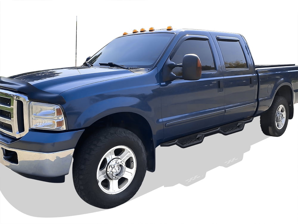 APS Black 6 Inches Tubular Drop Down Style Nerf Bars Running Boards Compatible with Ford F250 F350 Super Duty 1999-2016 Crew Cab