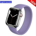 thumbnail image 1 of ALMNVO Solo Loop Strap for Apple Watch Band 44mm 40mm 38mm 42mm Elastic Belt Silicone Bracelet Replacement Wristband Iwatch Series 6 5 4 3 SE 7 45mm 41mm, 1 of 6