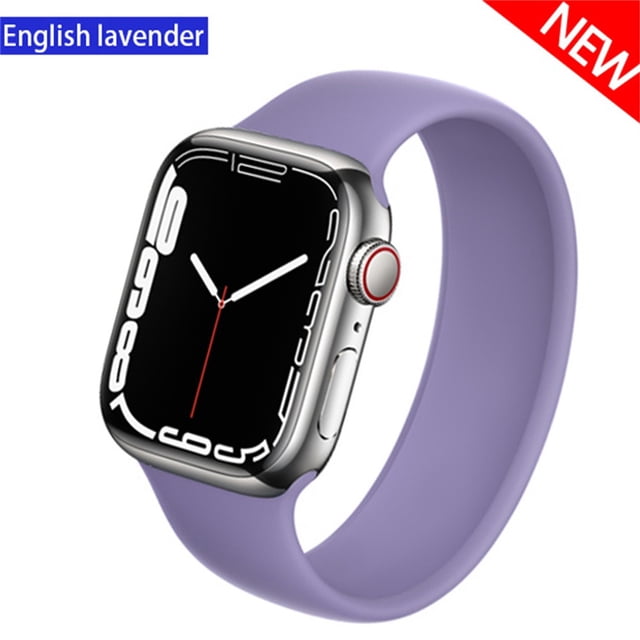 ALMNVO Solo Loop Strap for Apple Watch Band 44mm 40mm 38mm 42mm Elastic Belt Silicone Bracelet Replacement Wristband Iwatch Series 6 5 4 3 SE 7 45mm 41mm