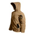 thumbnail image 4 of MOONDU Men's Softshell Jacket Tactical Fleece Lined Water Resistant Hooded Windproof Full Zip Multiple Pockets Long Sleeve Casual Fall Winter Daily Wear Outdoor, 4 of 6