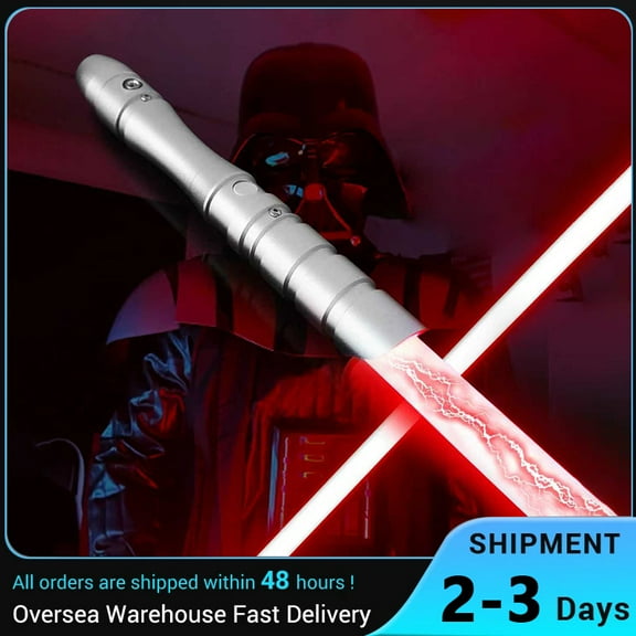 YDD GENIUS Dueling Lightsaber, 16 RGB Colors,Lenght 97cm, 4 Modes&Sounds Light Saber with Metal Hilt, USB Charge, Birthday&Xmas Gift for Kids, Adults(Silver Hilt)