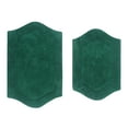 thumbnail image 2 of Home Weavers Waterford Collection 100% Cotton Non-Slip Bathroom Rug Set Machine Washable Bathroom Rug-17"x24", Bath Rug- 21"x34", Bottle Green Color 2 Piece Bath Rug set, 2 of 8