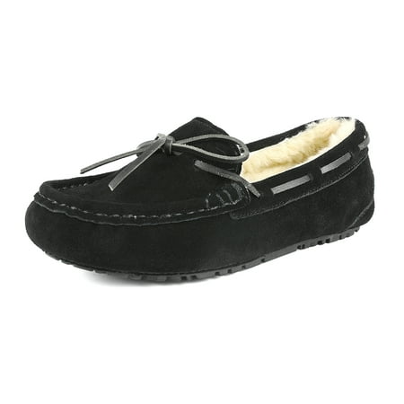 

Dream Pairs Women s Moccasin Comfot Slippers Suede Sheepskin Faux Fur Slip On Shoes Auzy-02 Black Size 11