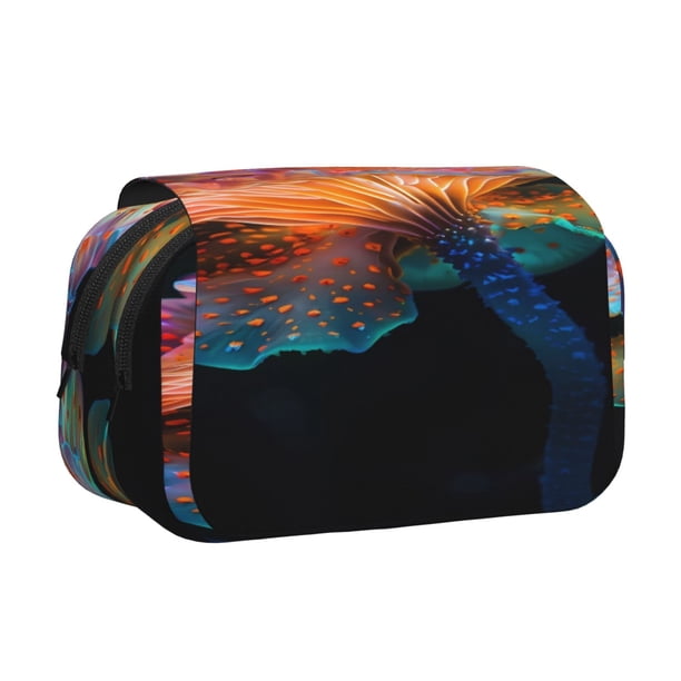 Easygdp Bioluminescent Underwater Flower para Estuche de Lápices con Tapa Flip, Suministros de Oficina y Universidad para Adolescentes y Adultos