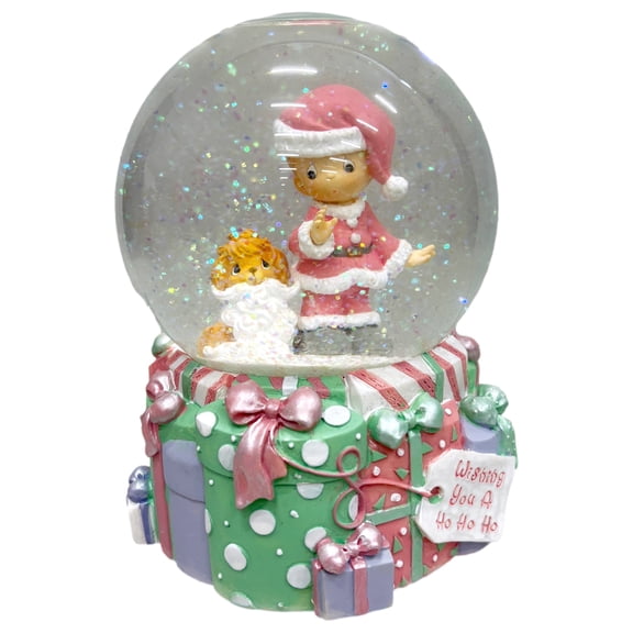 Precious Moments Vintage Musical Snow Globe Peace On Earth Christmas Globe