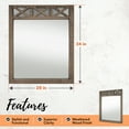 thumbnail image 3 of Autumn Alley Rectangle Wood Barn Door Large Rustic Farmhouse Mirror with Galvanized Metal – 28" x 34", 3 of 9