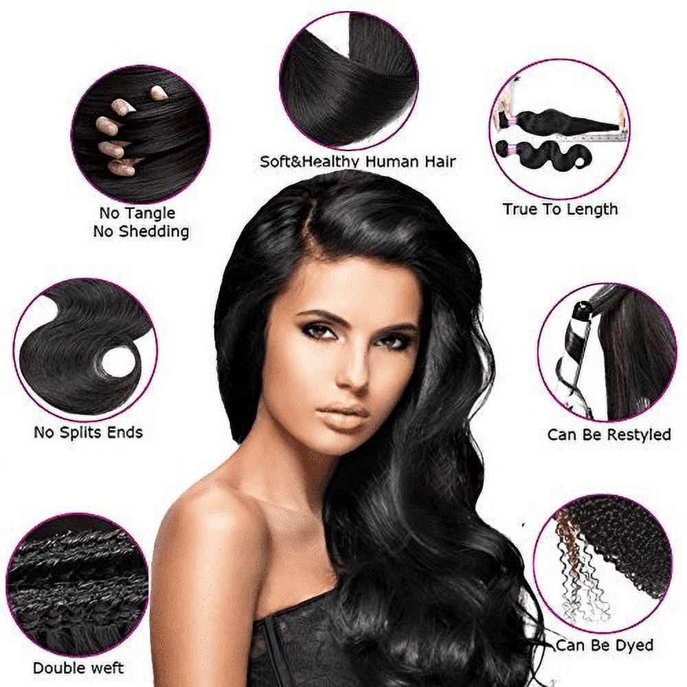 Ustar Unique Bargains Unprocessed Brazilian 3 Bundles Straight 100% Human Hair 10"12"14"