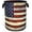 Retro american flag, variant on Peace Hippie Flower Laundry Basket Foldable Oxford Cloth Funny Tote Bag Laundry Hamper Clothes Storage Bucket Toy Organizer For Bathroom/Laundry Storage/Bedroom