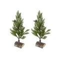 thumbnail image 3 of Homeluxe 13.5" Snow Flocked PVC Christmas Tree Set – 2pcs Wooden Base Decor for Holiday Home, 3 of 43