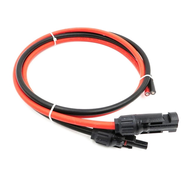 Pack of 2 Solar Panel Waterproof Extension Cable MC4 Connector 30A Extender Cord Double Layer Insulative Copper Wire Accessories 1M