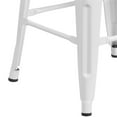 thumbnail image 4 of Bowery Hill 30'' Contemporary Steel Metal Backless Bar Stool in White, 4 of 9