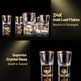 thumbnail image 3 of Vasos de chupito DUJUST Crystal con hojuelas de hoja de oro de 24 quilates, 45 ml, 2 unidades, 3 of 6