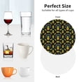 thumbnail image 6 of Lsque Pineapple Pattern 4" Drink Coasters Set of 4, PVC Leather Absorbent Coasters, Table Coaster Set Decorative Coffee Cup Coasters Housewarming Gift -Round Shape, 6 of 6