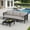 Black/Khaki, variant on SERWALL HDPE Patio Furniture Set 4 Piece, All-Weather Outdoor Sectional Sofa Couch Set, Patio Conversation Set with Coffee Table & Cushions for Deck, Lawn, Backyard, Poolside, Black/Khaki