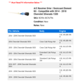 thumbnail image 2 of A/C Receiver Drier / Desiccant Element Kit - Compatible with 2014 - 2018 Chevy Silverado 1500 2015 2016 2017, 2 of 2