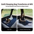thumbnail image 4 of BIMZUC Sleeping Bag for Camping Ultrasonic Warmth Portable Attachable Bag 200g Faux Silk Cotton 41-59°F Adult Backpacking Hiking Outdoor Gear Black Left Zip (14.17 inches / 36 cm), 4 of 9