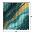 thumbnail image 5 of Teal Gold Marble Pattern Shower Curtain 72"x72" ,Bathroom Decorative Shower Curtains Set with 12 Hooks,Modern Waterproof Washable Shower Curtain, 5 of 6