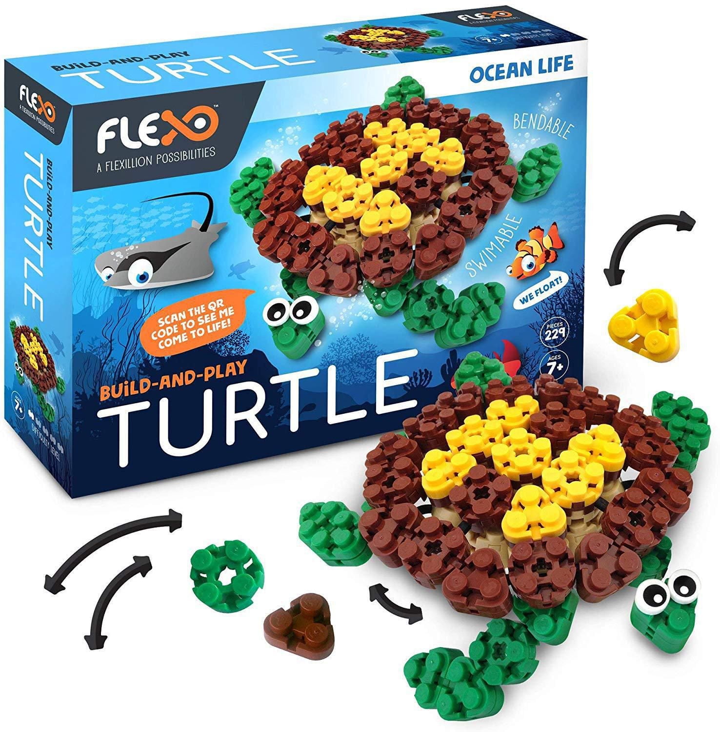 Flexo Ocean Life Turtle Building and Construction Toy