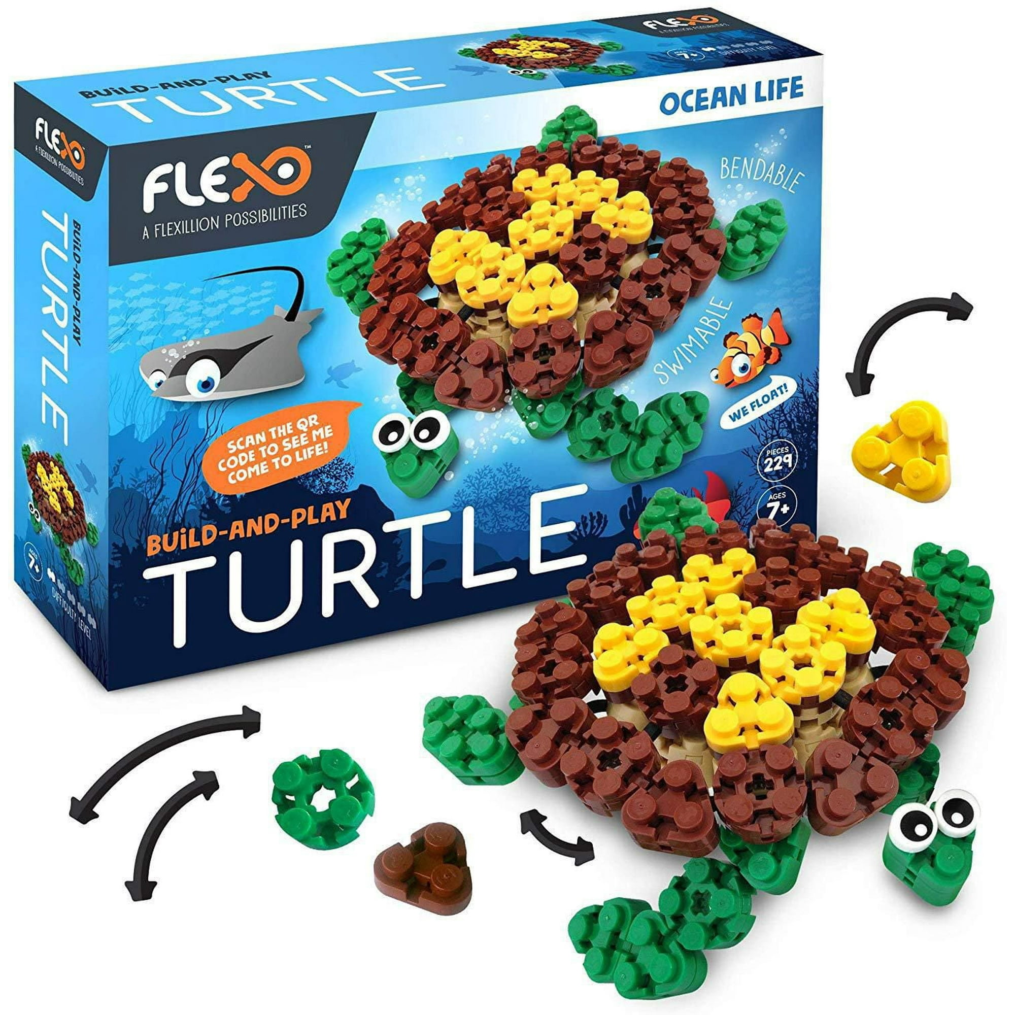 Flexo Ocean Life Turtle Building and Construction Toy